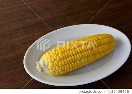 Corn on the table background 133439436