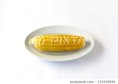 Corn on a white background Corn on a white background 133439690