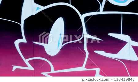 Colorful background of graffiti painting artwork with bright aerosol outlines on wall. Old school street art piece made with aerosol spray paint cans. Contemporary youth culture backdrop Colorful background of graffiti painting artwork with bright aerosol outlines on wall. Old school street art piece made with aerosol spray paint cans. Contemporary youth culture backdrop 133439845