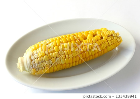 Wrinkled corn on a white background Wrinkled corn on a white background 133439941