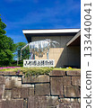 Yamagata Prefectural Museum and the outdoor skeleton exhibit and blue sky 133440041