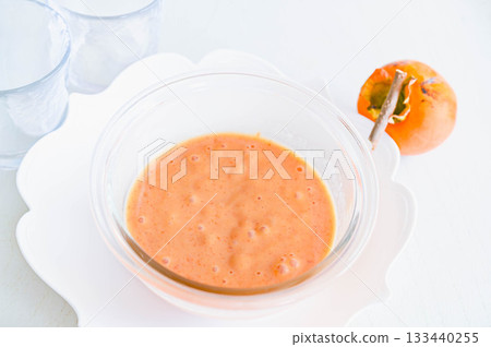 熟柿子拌牛奶 熟柿子拌牛奶 133440255