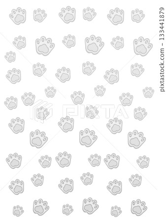 爪印水彩垂直版圖案(灰色) 爪印水彩垂直版圖案(灰色) 133441879