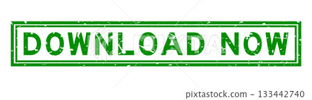 Grunge green download now word square rubber seal stamp on white background Grunge green download now word square rubber seal stamp on white background 133442740
