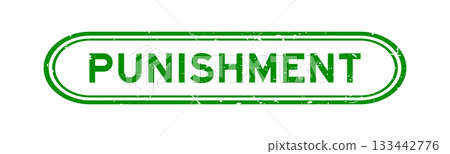 Grunge green punishment word rubber seal stamp on white background Grunge green punishment word rubber seal stamp on white background 133442776