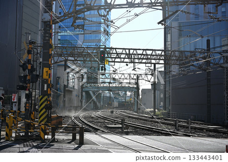 Yoyogi railroad crossing Yoyogi railroad crossing 133443401