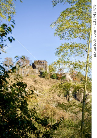 岐阜縣苗木城遺址:秋葉環繞的歷史遺跡,景色迷人。 岐阜縣苗木城遺址:秋葉環繞的歷史遺跡,景色迷人。 133443479