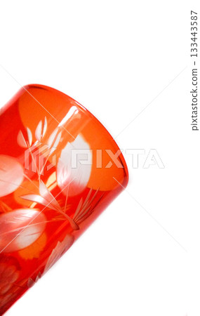 Red crystal vase. Red crystal vase. 133443587