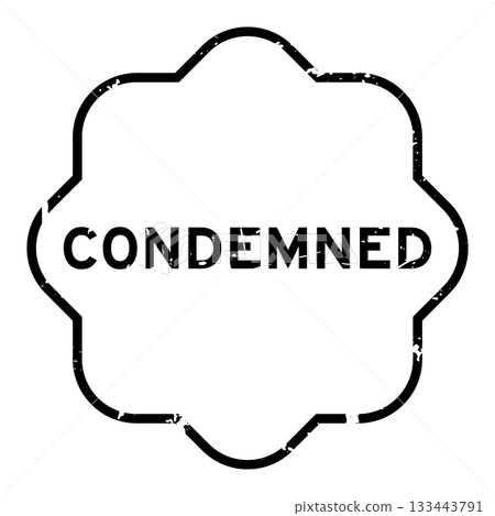 Grunge black condemnedd word square rubber seal stamp on white background Grunge black condemnedd word square rubber seal stamp on white background 133443791