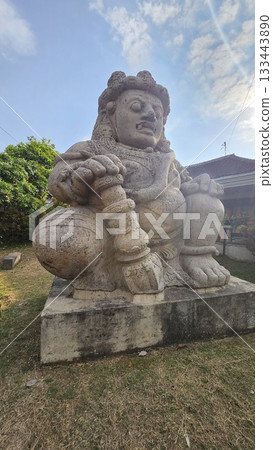 Dwarapala statues in Singosari, Malang which is a doorkeeper or guardian of the entrance gate to Singhasari temple 133443890