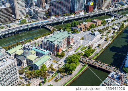 View of Osaka Prefectural Nakanoshima Library, Osaka Central Public Hall, and the Museum of Oriental Ceramics from Yodoyabashi Sky Terrace September 19, 2025 View of Osaka Prefectural Nakanoshima Library, Osaka Central Public Hall, and the Museum of Oriental Ceramics from Yodoyabashi Sky Terrace September 19, 2025 133444028