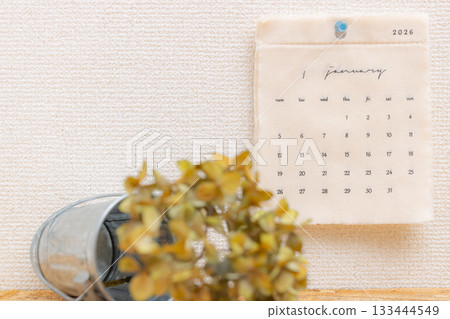2026年1月,布桶和錫桶裡裝著乾繡球花的庫存照片 2026年1月,布桶和錫桶裡裝著乾繡球花的庫存照片 133444549