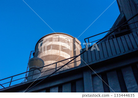 Brutal Industrial Landscape of Cement Factory 133444635