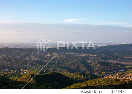 Natural Hill scape and Valley in Clear Weather 133444711
