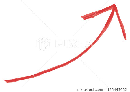 Hand-drawn red arrow illustration vector Hand-drawn red arrow illustration vector 133445632