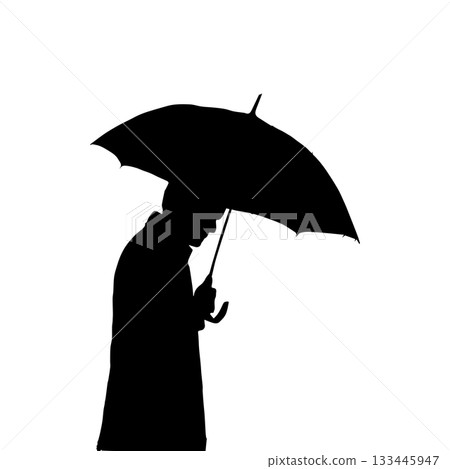 man with umbrella silhouette icon illustration man with umbrella silhouette icon illustration 133445947