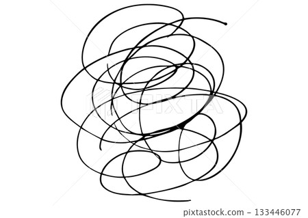 Hand-drawn messy image of stress, dissatisfaction, depression Hand-drawn messy image of stress, dissatisfaction, depression 133446077