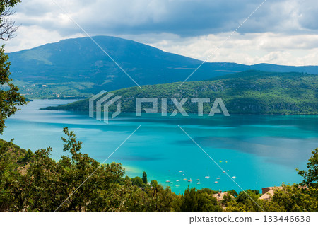 Looking out over Lac de Saint-Croix 133446638