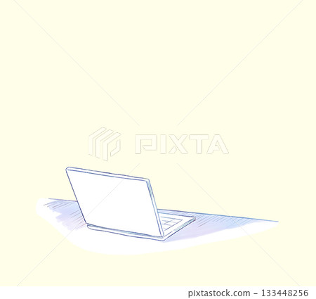 Laptop on desk Laptop on desk 133448256