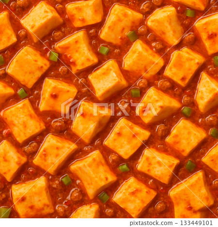 Mapo tofu close-up pattern background 133449101