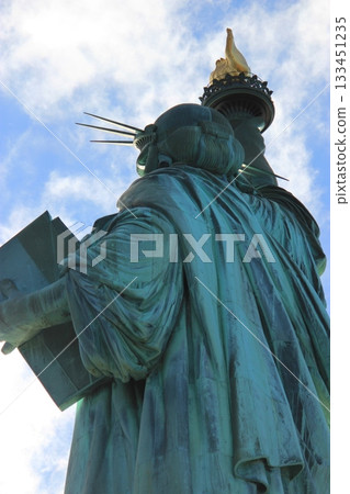 紐約冬季城市景觀和聖誕燈飾旅遊風景，自由女神像，9/11紀念館，地鐵 133451235