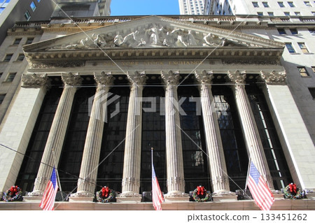 New York winter cityscape and Christmas illumination tourist scenery, Statue of Liberty, 9/11 Memorial, subway New York winter cityscape and Christmas illumination tourist scenery, Statue of Liberty, 9/11 Memorial, subway 133451262