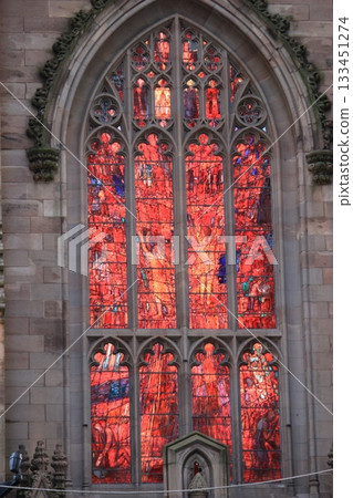 New York winter cityscape and Christmas illumination tourist scenery, Statue of Liberty, 9/11 Memorial, subway 133451274