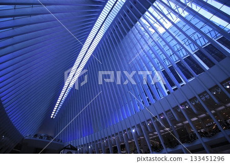 New York winter cityscape and Christmas illumination tourist scenery, Statue of Liberty, 9/11 Memorial, subway New York winter cityscape and Christmas illumination tourist scenery, Statue of Liberty, 9/11 Memorial, subway 133451296