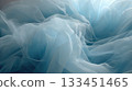 Light Blue Tulle Gentle Ripples Layered Depth Soft Ethereal Fabric Texture Background 133451465