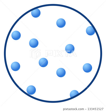 A blue circle with many blue dots in it 133451527