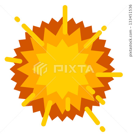 A yellow explosion with a lot of fire and sparks 133451536