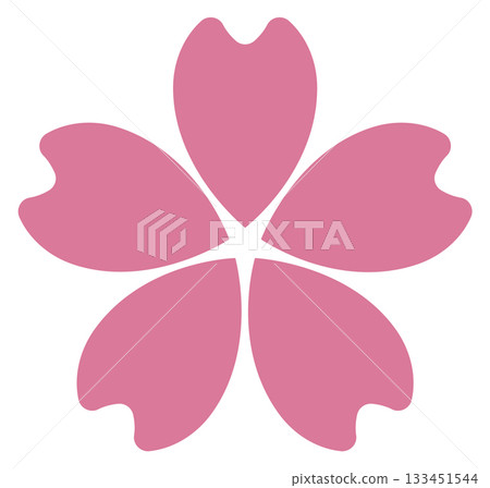 A pink flower with five petals 133451544