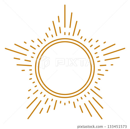 A yellow sun with rays of light coming out of it A yellow sun with rays of light coming out of it 133451573