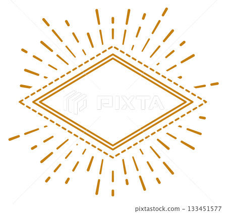 A yellow diamond shape with a white background A yellow diamond shape with a white background 133451577