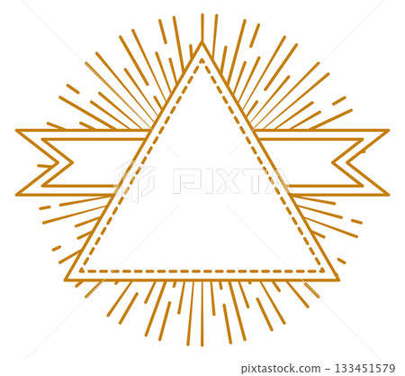 A triangle with a ribbon on top of it A triangle with a ribbon on top of it 133451579