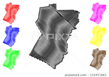 Amstelveen municipality (Kingdom of the Netherlands, Holland, North Holland or Noord-Holland province) map vector illustration, scribble sketch map Amstelveen municipality (Kingdom of the Netherlands, Holland, North Holland or Noord-Holland province) map vector illustration, scribble sketch map 133451863