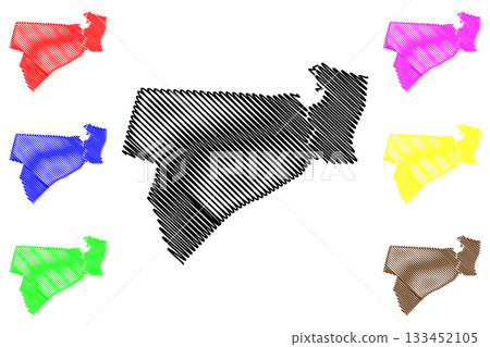 Baarn municipality (Kingdom of the Netherlands, Holland, Utrecht province) map vector illustration, scribble sketch map Baarn municipality (Kingdom of the Netherlands, Holland, Utrecht province) map vector illustration, scribble sketch map 133452105