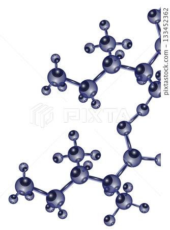 A blue molecule with a lot of points on it 133452362