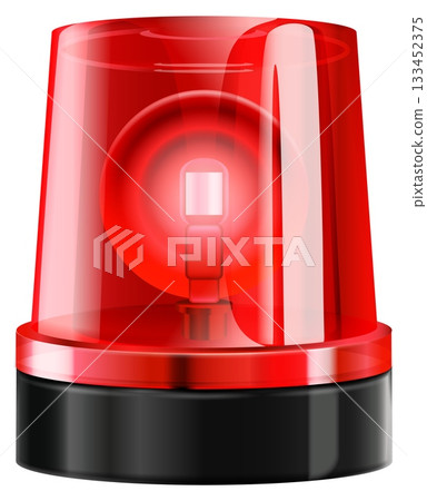 A red and black emergency light 133452375