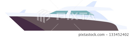 A boat is shown in a white background A boat is shown in a white background 133452402