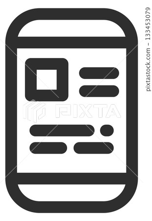 A black and white cell phone with a white background A black and white cell phone with a white background 133453079