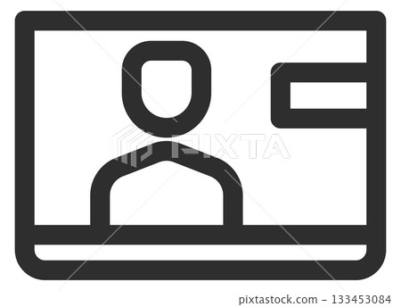 A man is on a computer screen 133453084