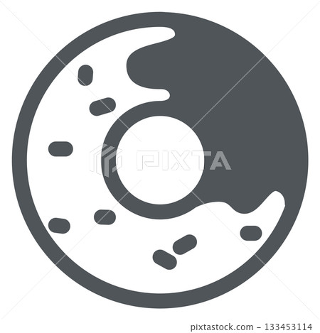 A donut with sprinkles on it A donut with sprinkles on it 133453114