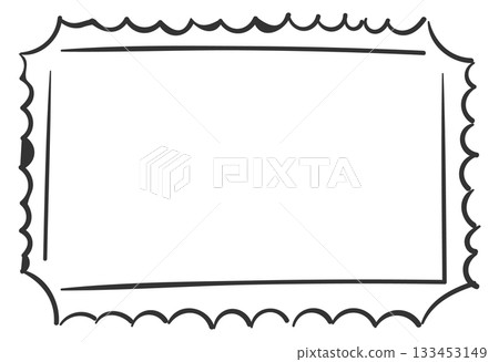 A white frame with a black border 133453149