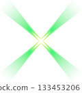 Green cross beam shape on transparent background 133453206