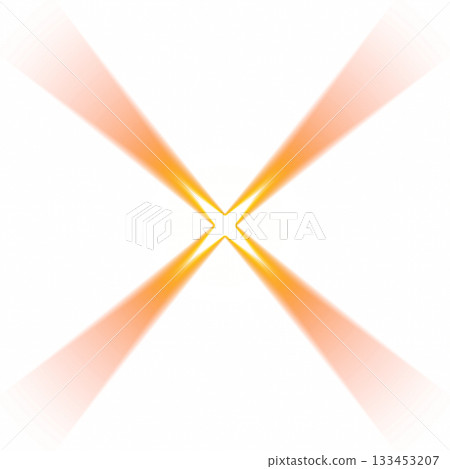 透明背景上的橙色十字梁形狀 133453207