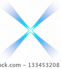 Blue cross beam shape on transparent background 133453208