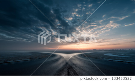 Branching roads that hint at the future 133453522