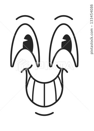 Begging smile comic face caricature Begging smile comic face caricature 133454086