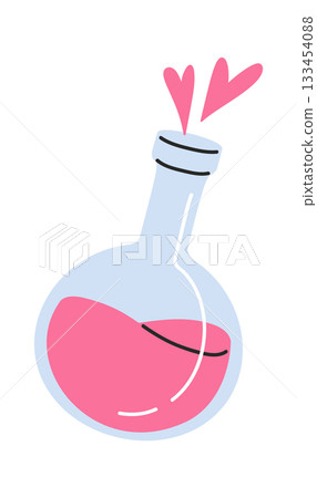 Love potion Valentines day sticker Love potion Valentines day sticker 133454088